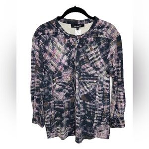 VTG ISABEL MARANT Silk & Cotton Abstract Printed Tunic Blouse Size 1